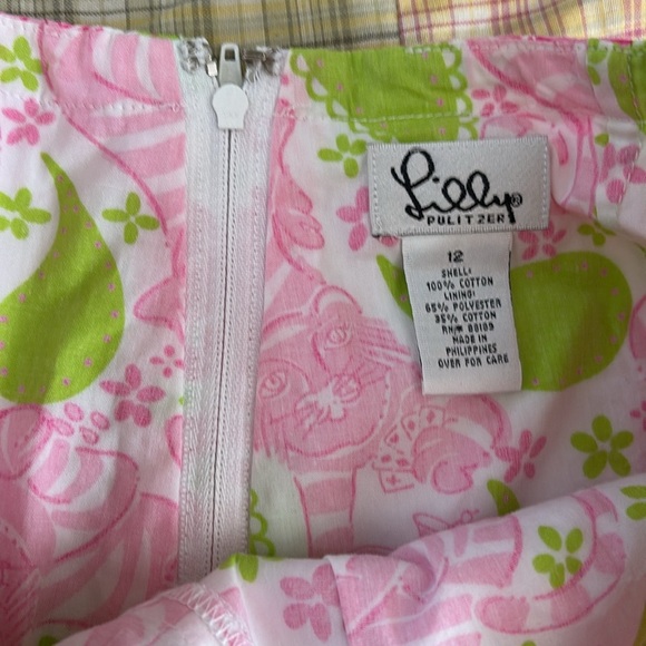 Lilly Pulitzer Pink and Green Mini Skort - size 12- Tiger pattern - Picture 3 of 5